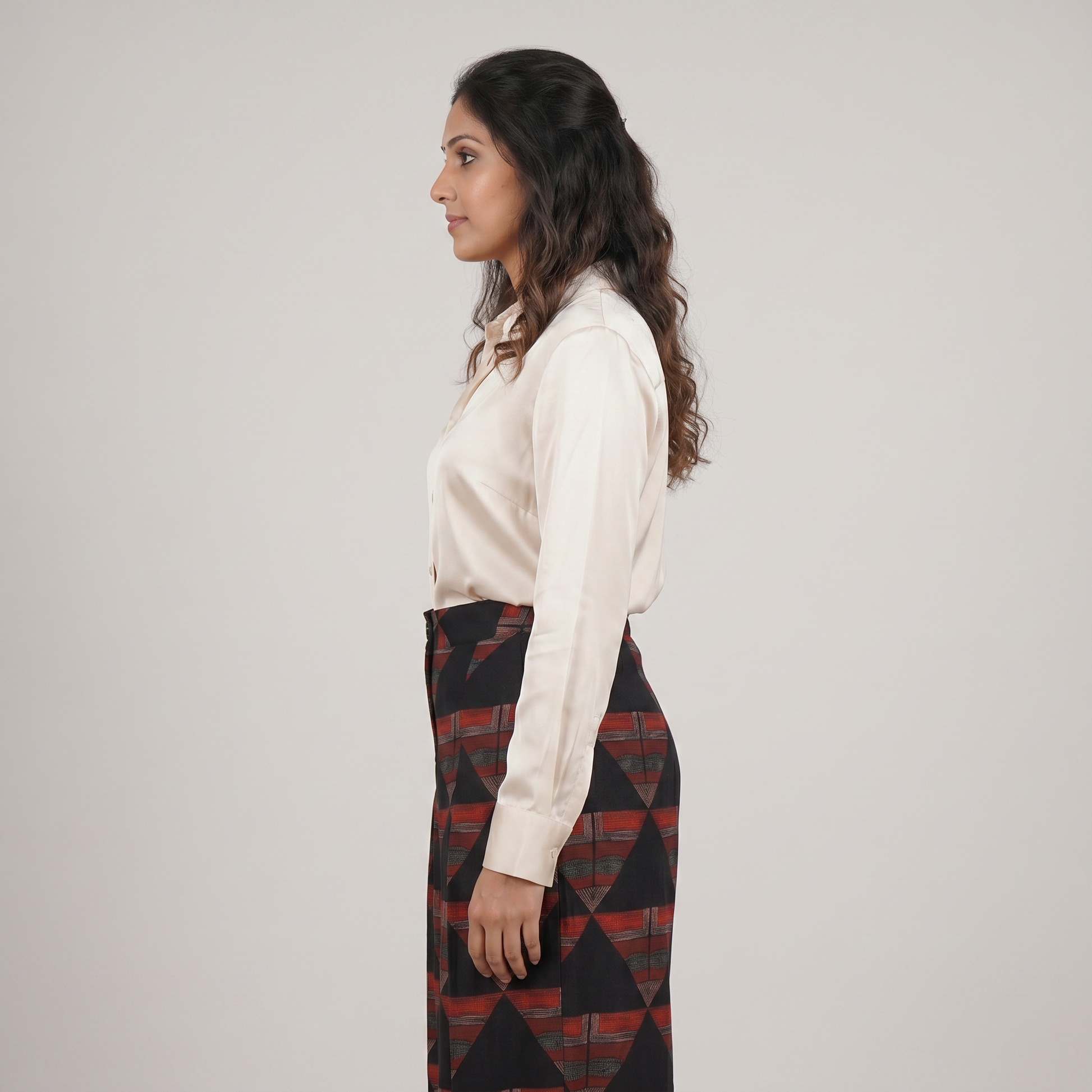 Printed High Rise Straight Pant