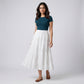 Solid Mid Rise Tiered Skirt