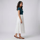 Solid Mid Rise Tiered Skirt