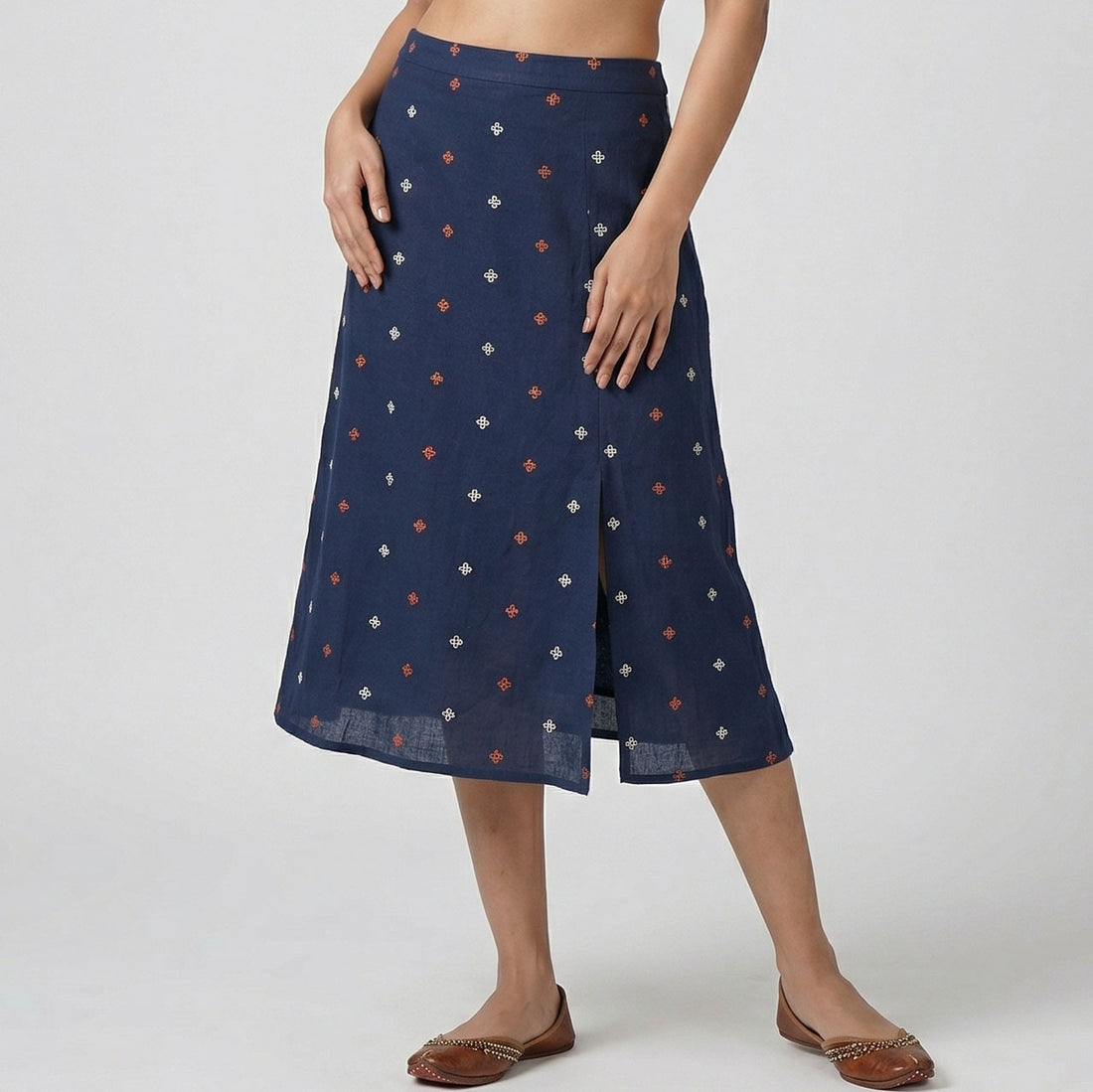 A-Line High Rise Slit Skirt