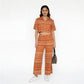Printed High Rise Pants