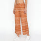 Printed High Rise Pants