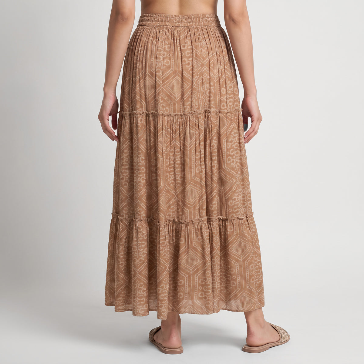 Printed Flared Skirt