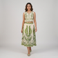 Printed A-Line High Rise Skirt