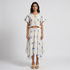 Printed Flared Mid Rise Skirt