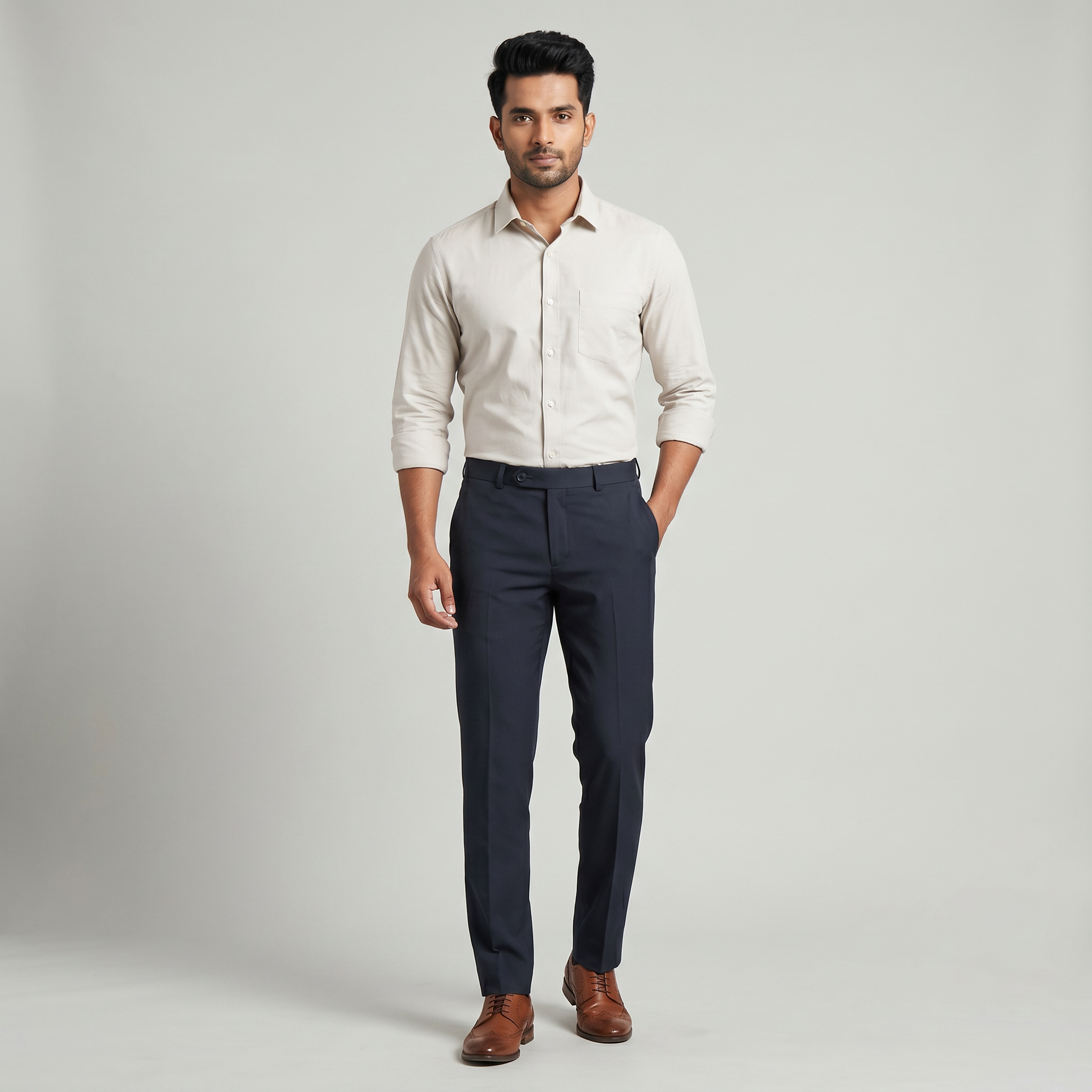 Woven Solid Flexit Pant