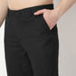 Regular Fit Solid Mid Rise Trousers
