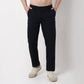 Regular Fit Solid Mid Rise Trousers