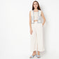 Embroidered Square Neck Vest Sleeveless Crop Top with Pant & with Shrug Set