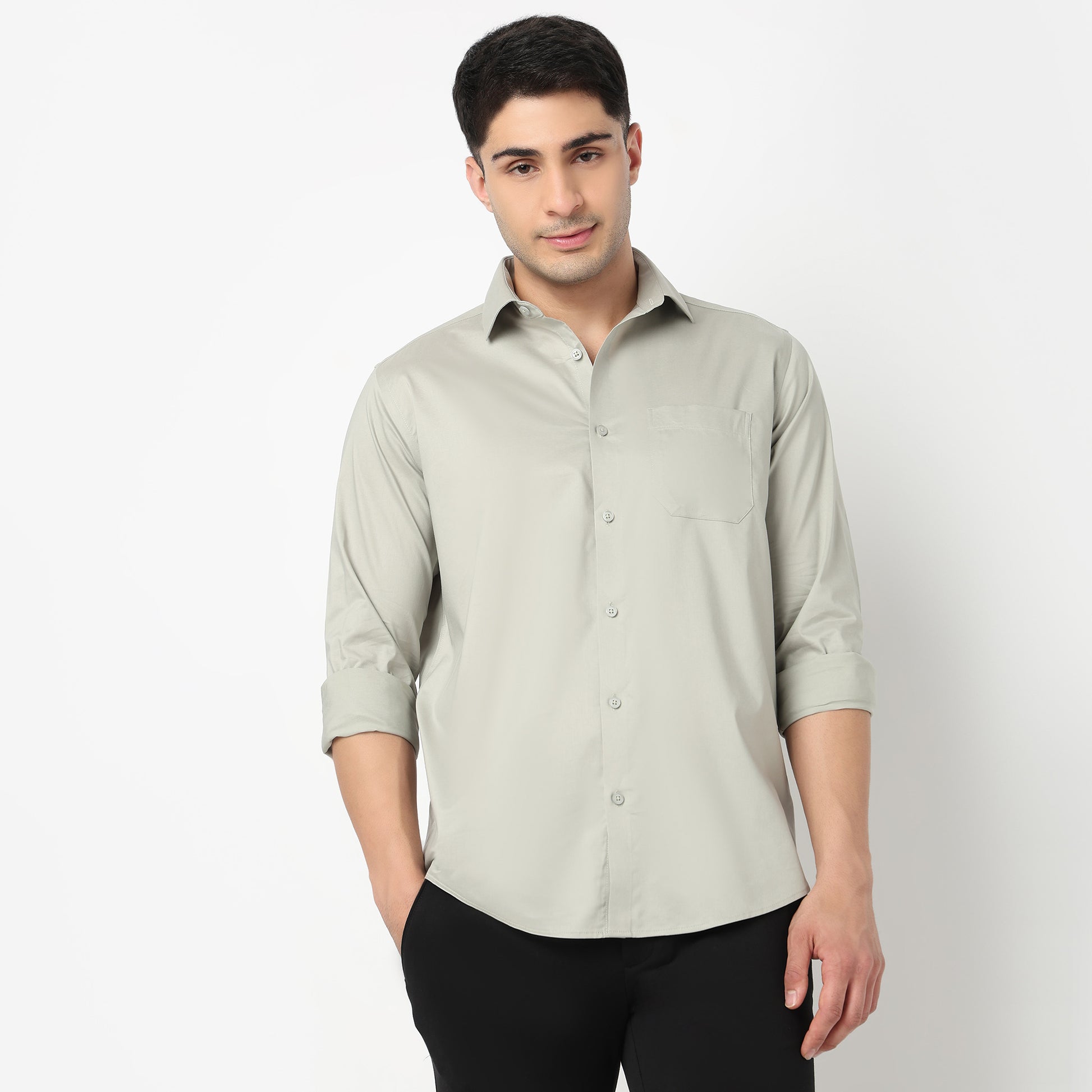Regular Fit Solid Cooltek Shirt