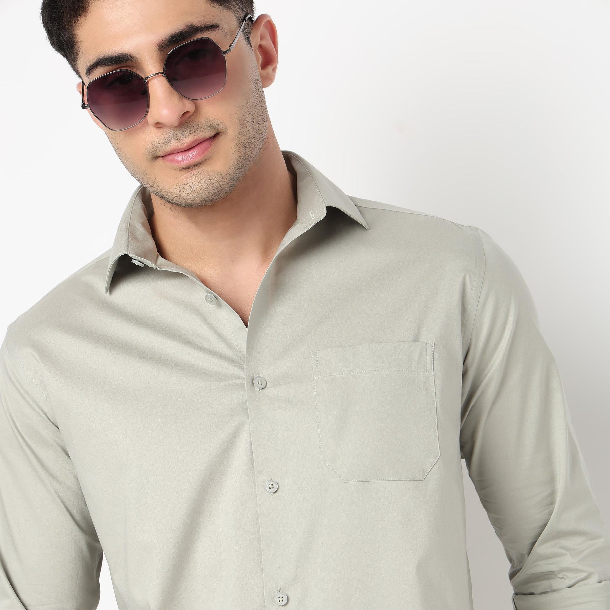 Regular Fit Solid Cooltek Shirt