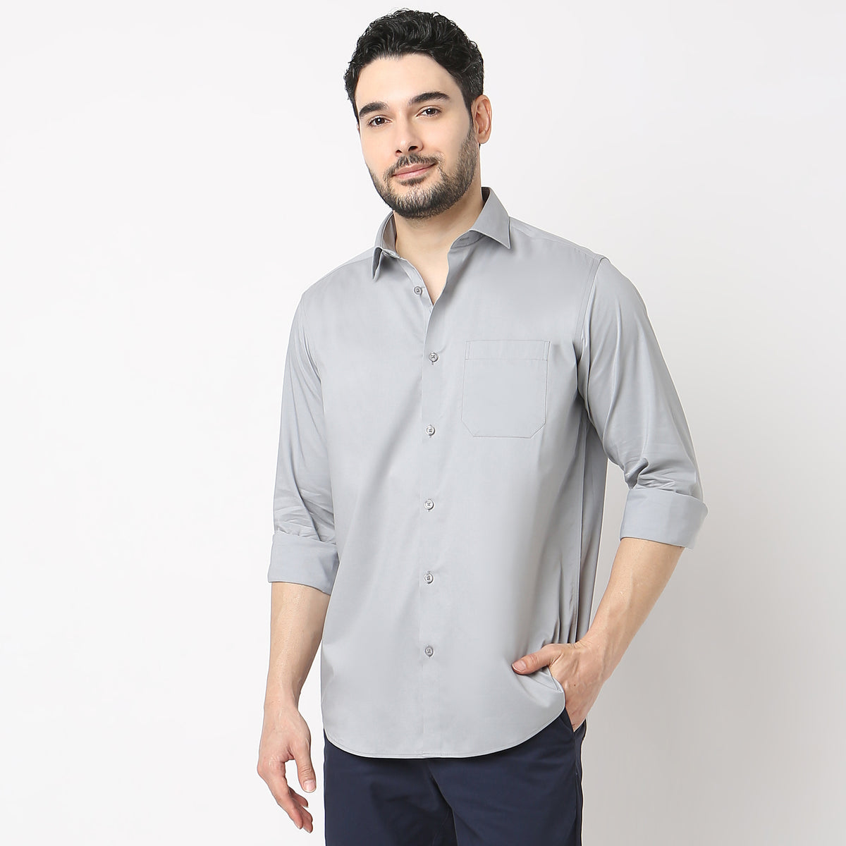 Regular Fit Solid Cooltek Shirt