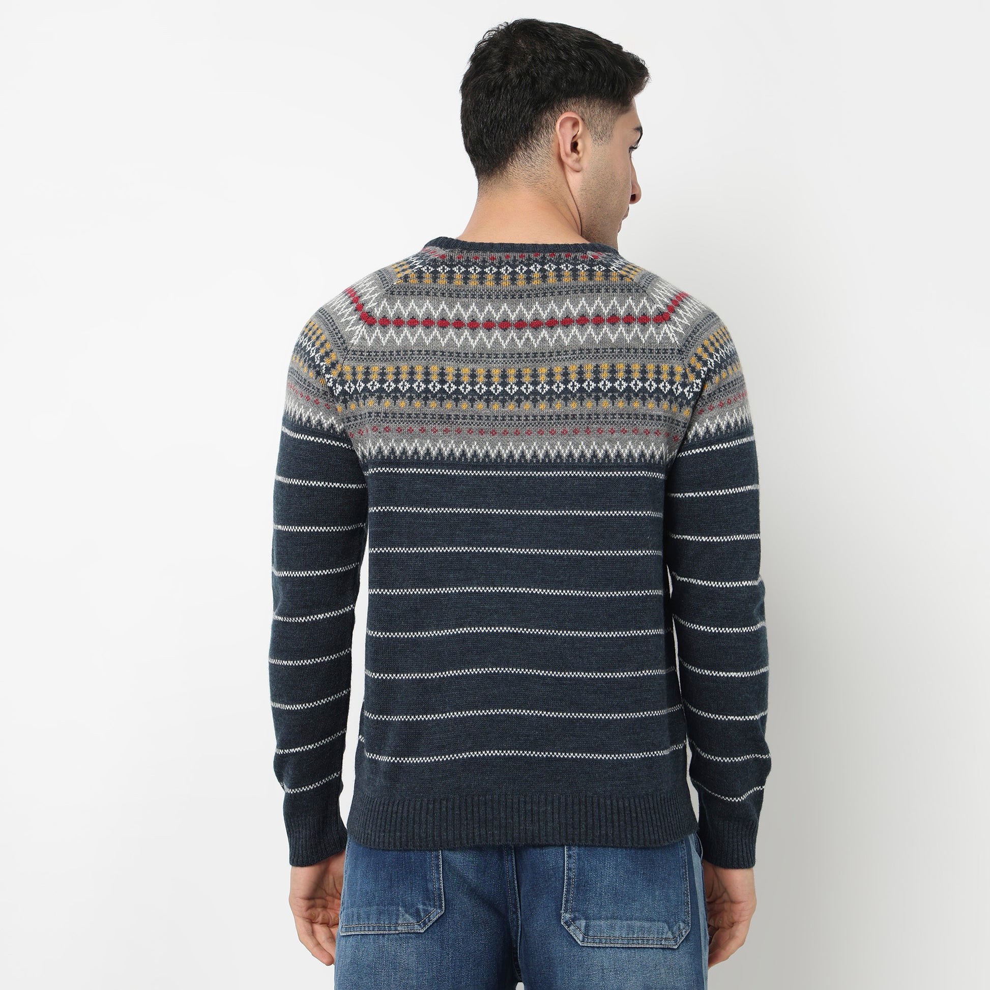 Regular Fit Jacquard Sweater