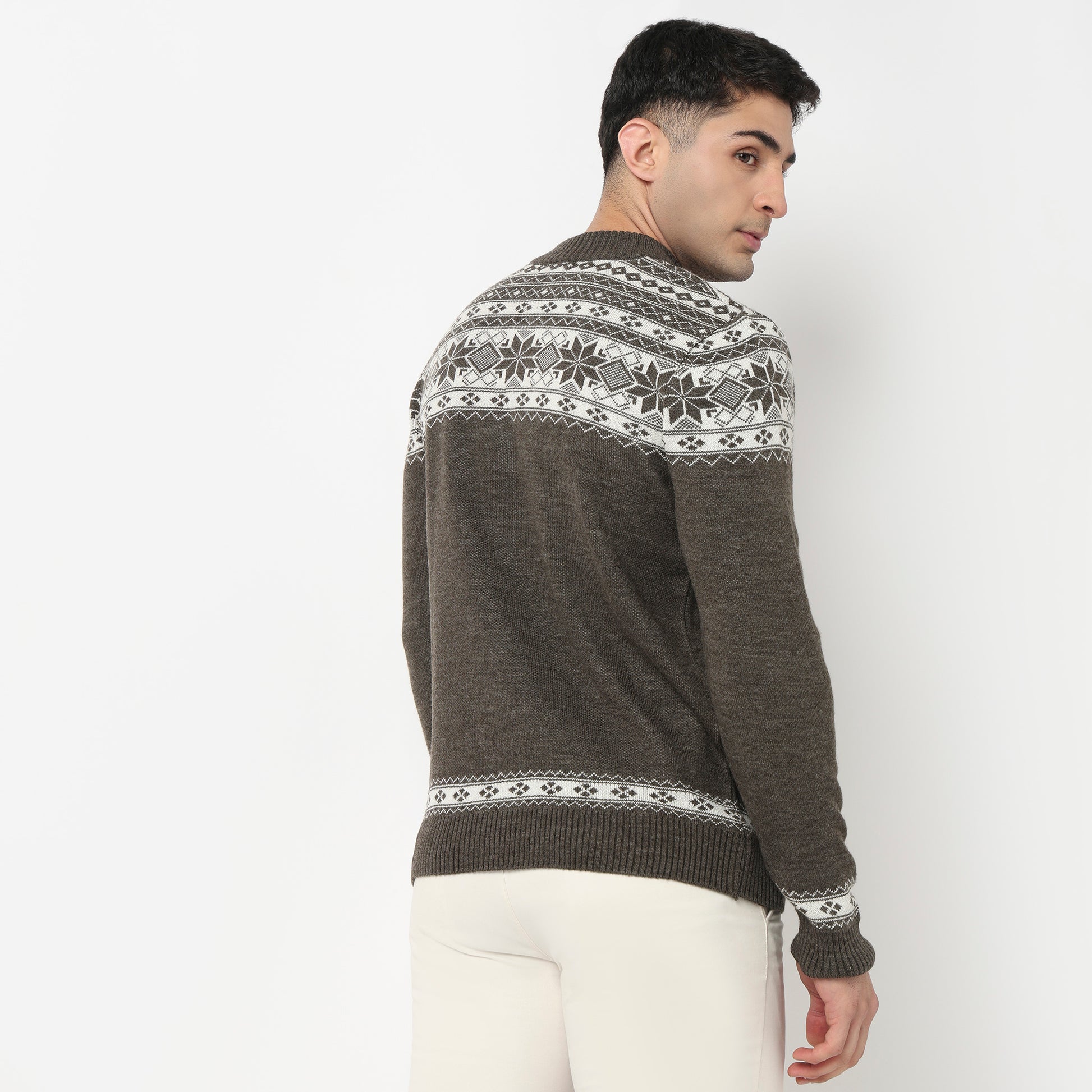 Jacquard Knitted Winter Sweater
