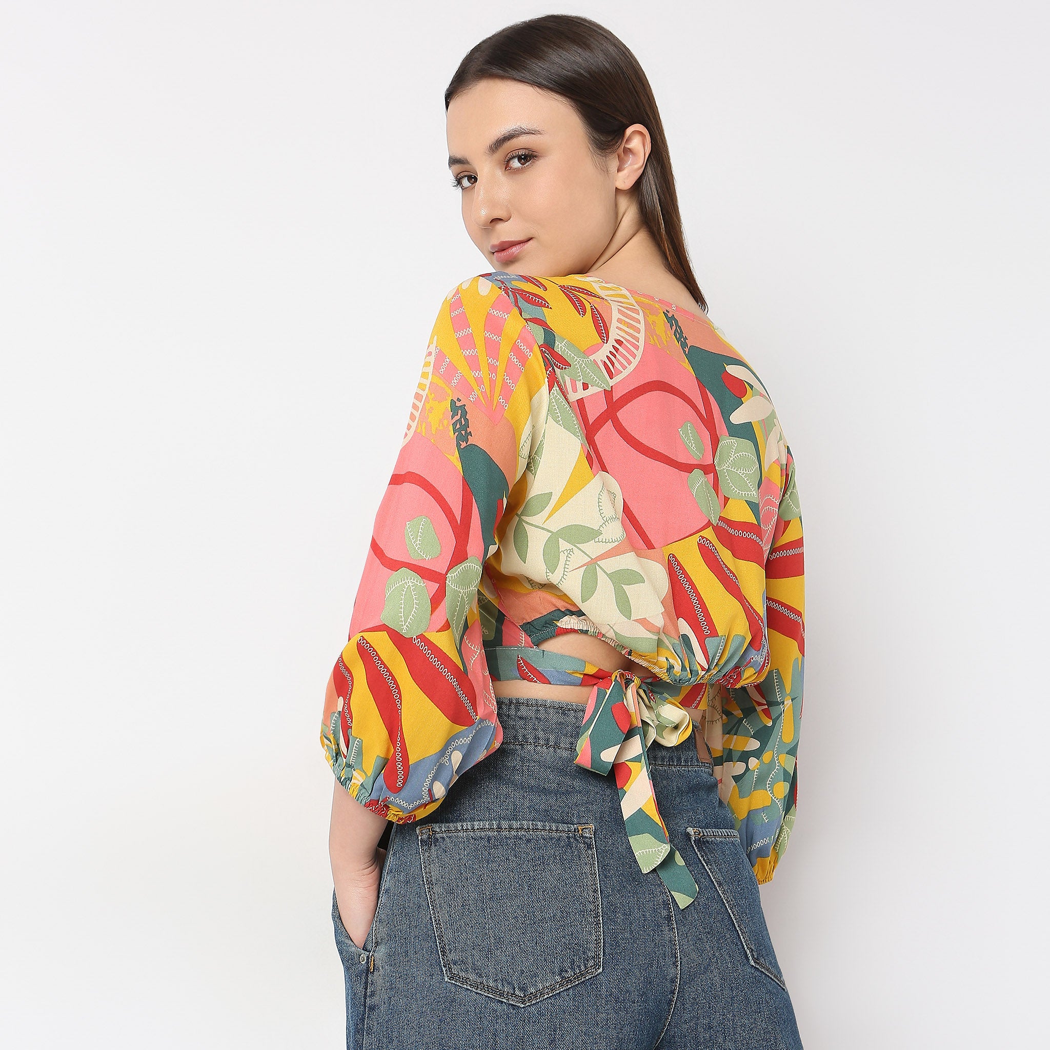 Boxy Fit Printed Crop Top – Style Union