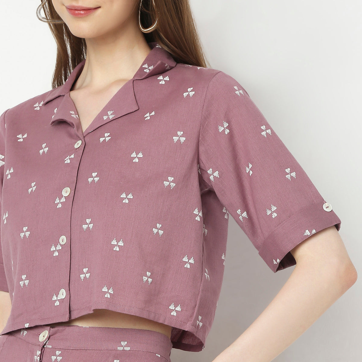 Boxy Fit Printed Shirt