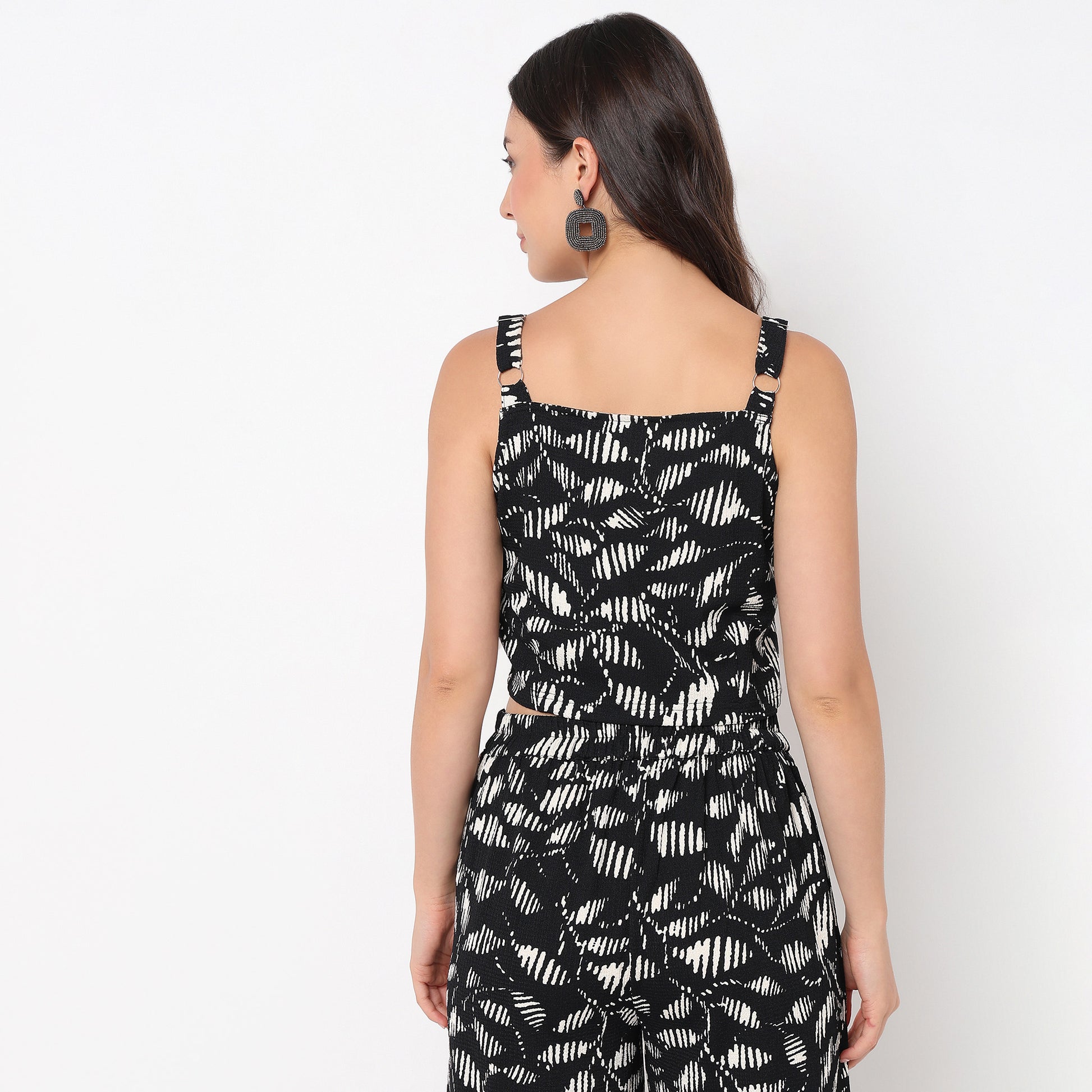 Square Neck Slim Fit Crop Top