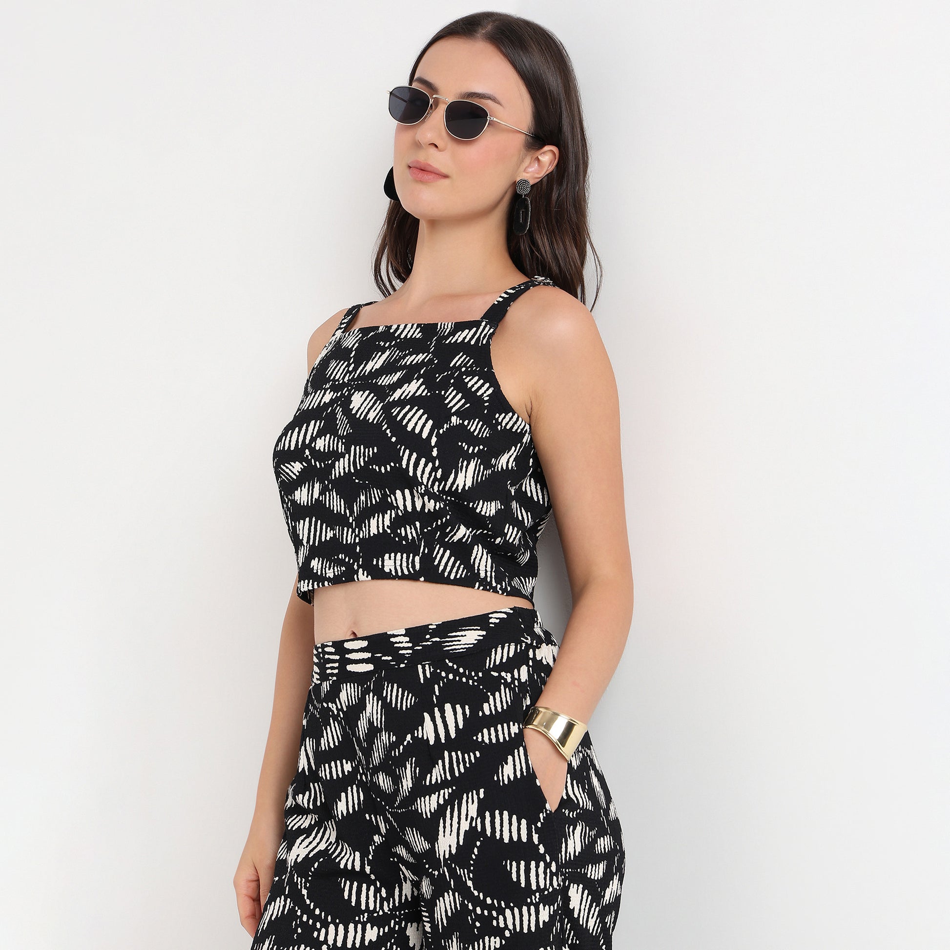 Square Neck Slim Fit Crop Top