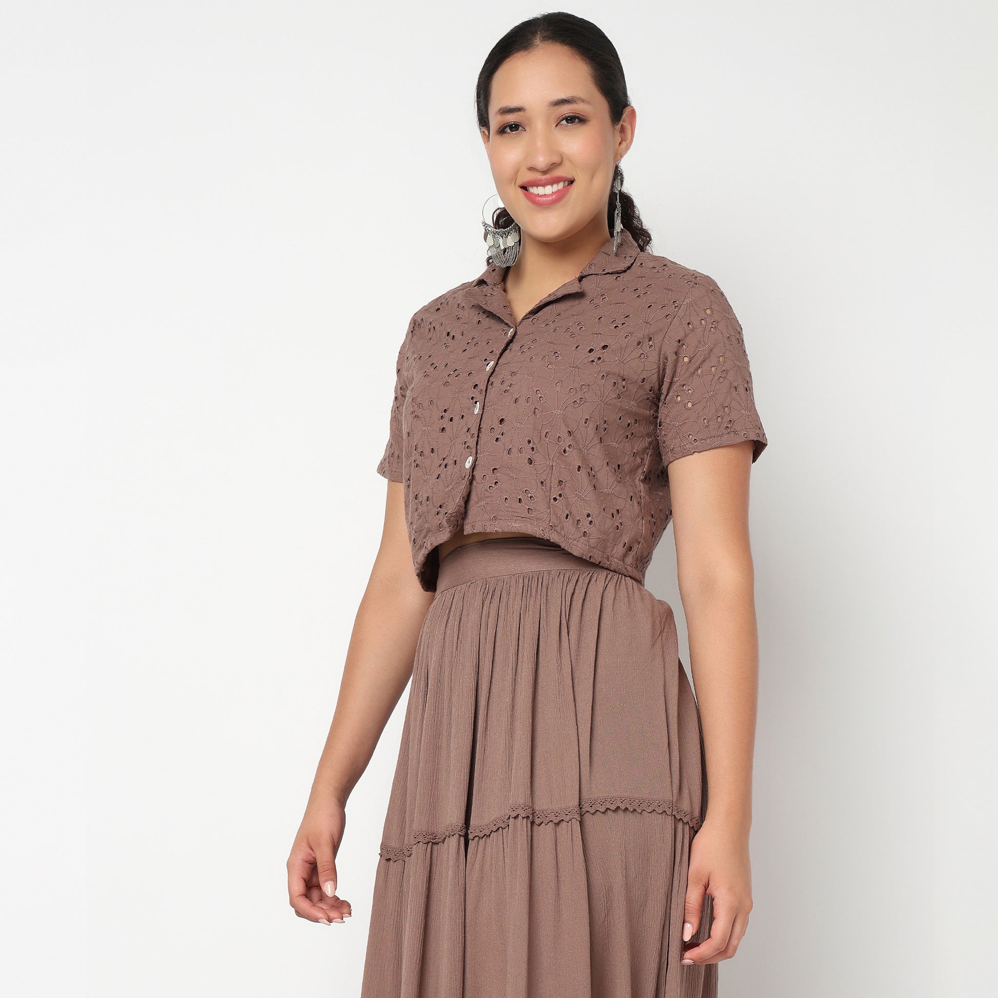 Camp Collar Crop Top