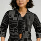 Square Neck Full Sleeve Straight Cut Printed Shrug