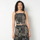 Strappy Printed Crop Top