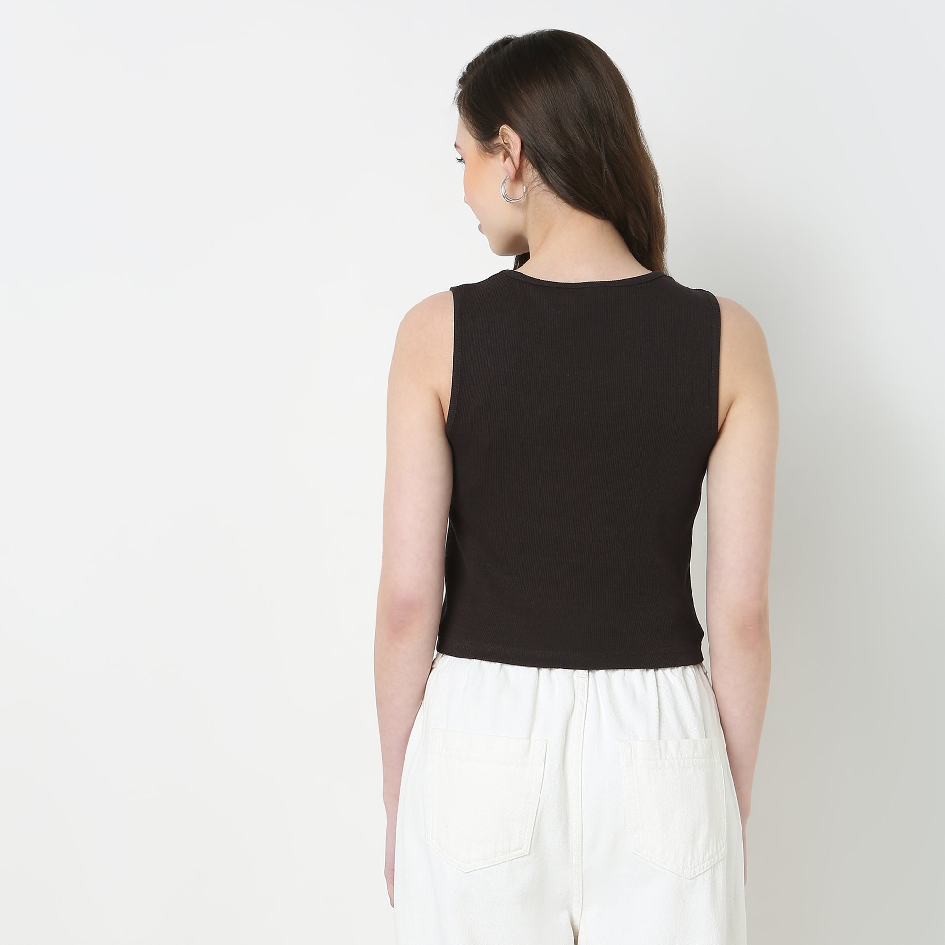 Cotton Slim Fit Crop Top