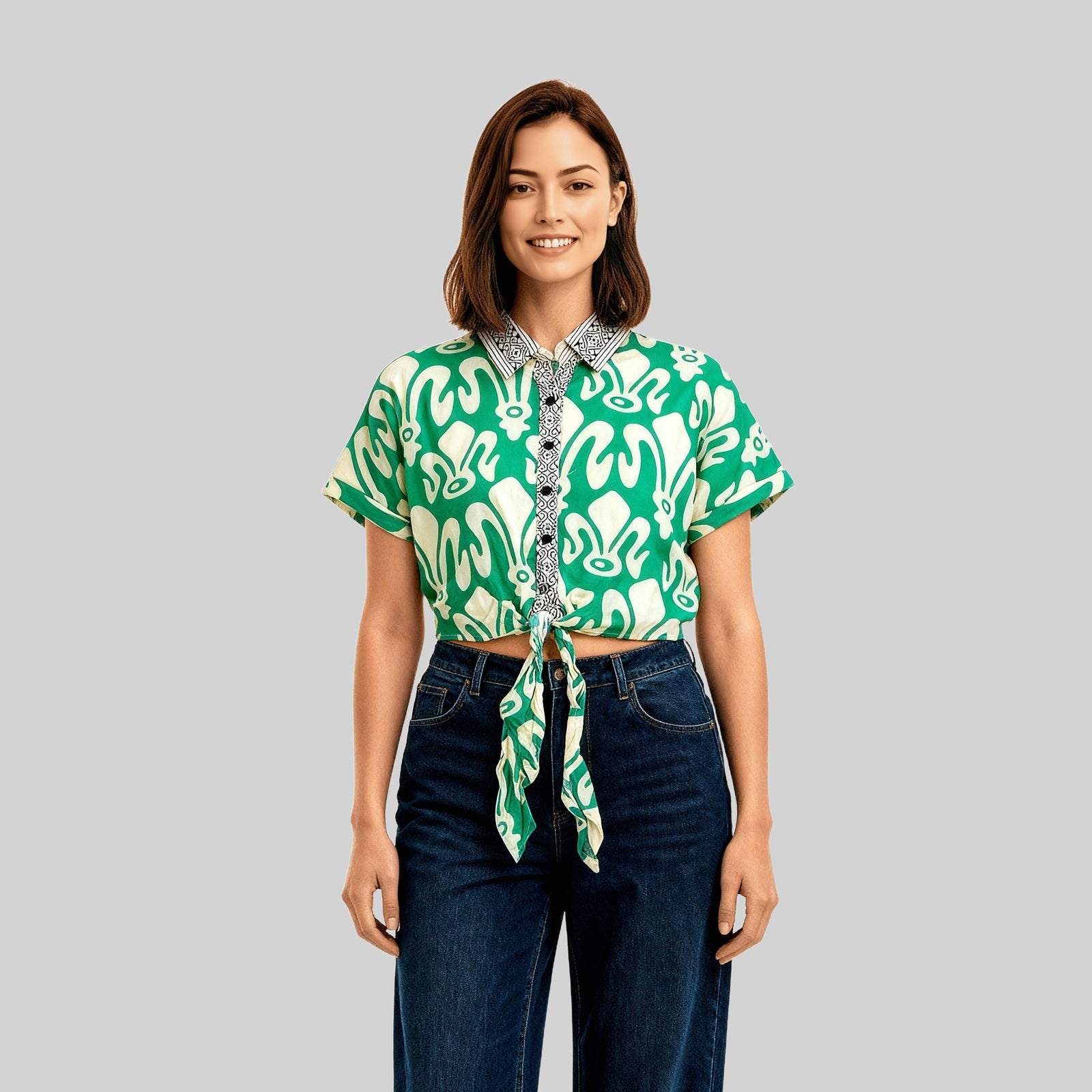 Embellished Lace Crop Top