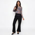 Printed Full Sleeve Crop Top
