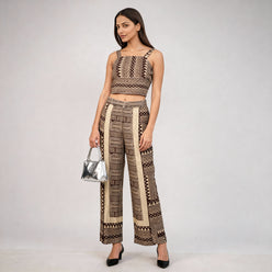 Strappy Printed Crop Top