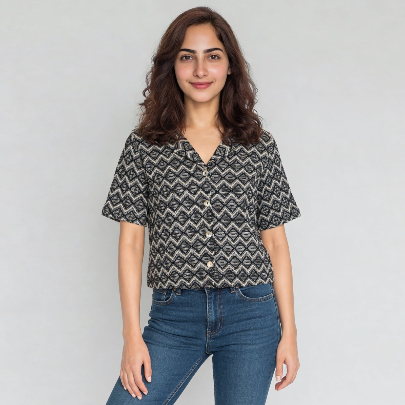 Camp Collar Crop Shirt