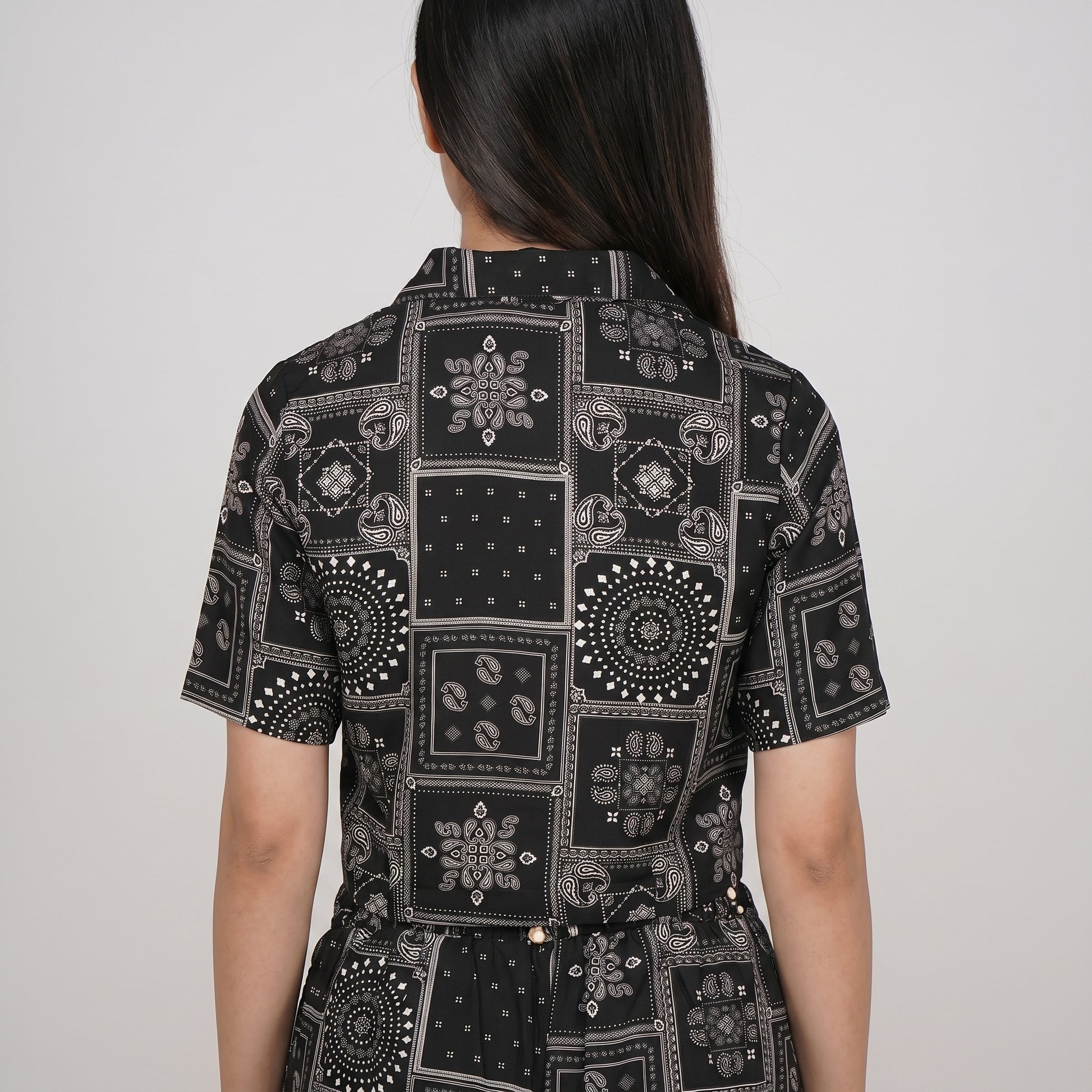 Printed Boxy Fit Crop Top