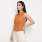 Printed Shoulder Straps Sleeve Flared Shirt