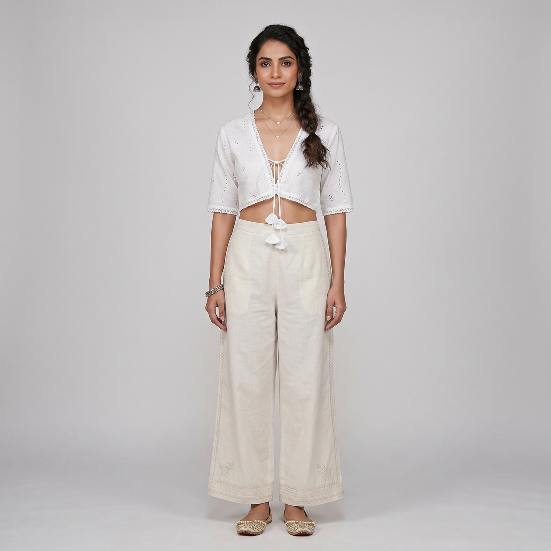 Cotton Schiffli Shrug