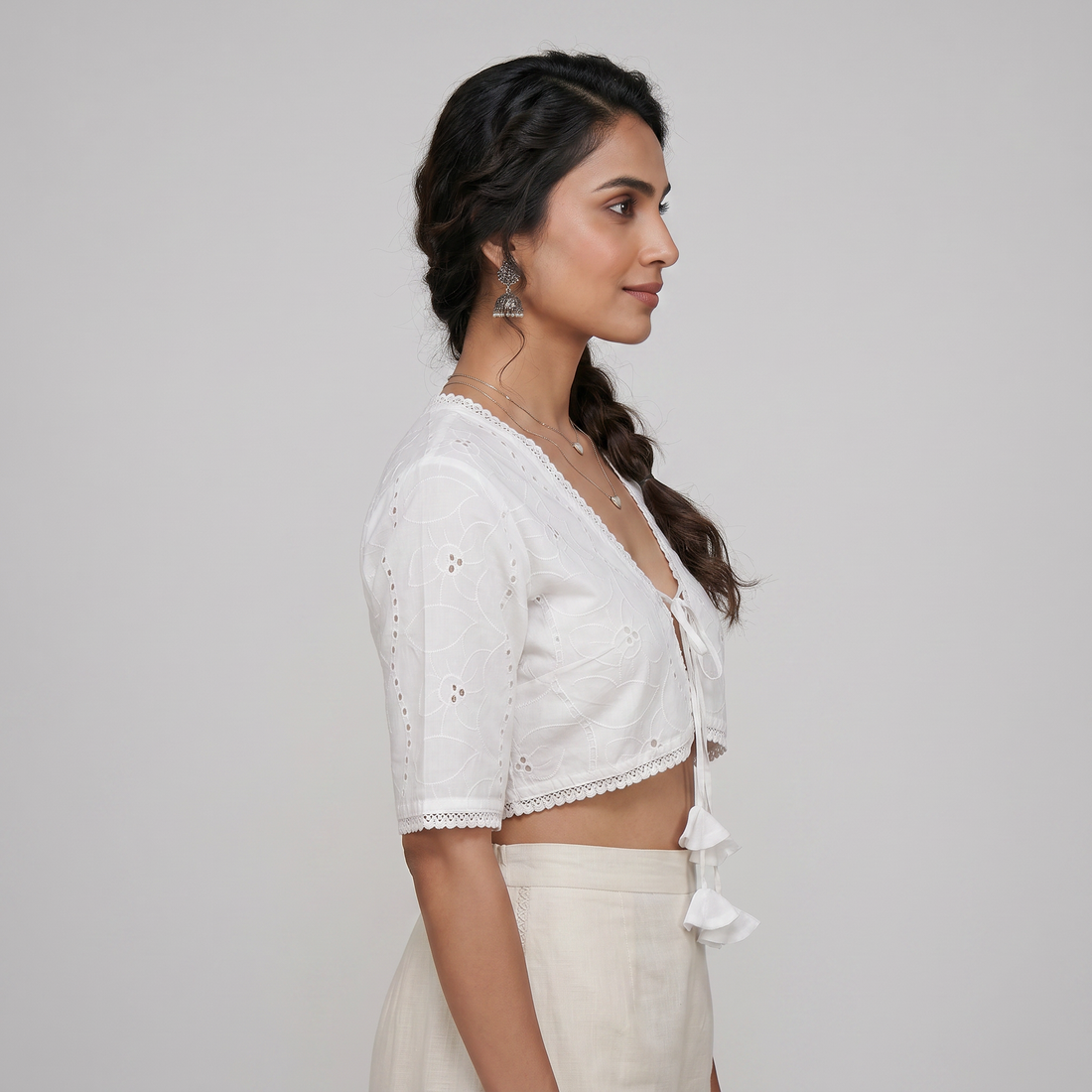 Cotton Schiffli Shrug