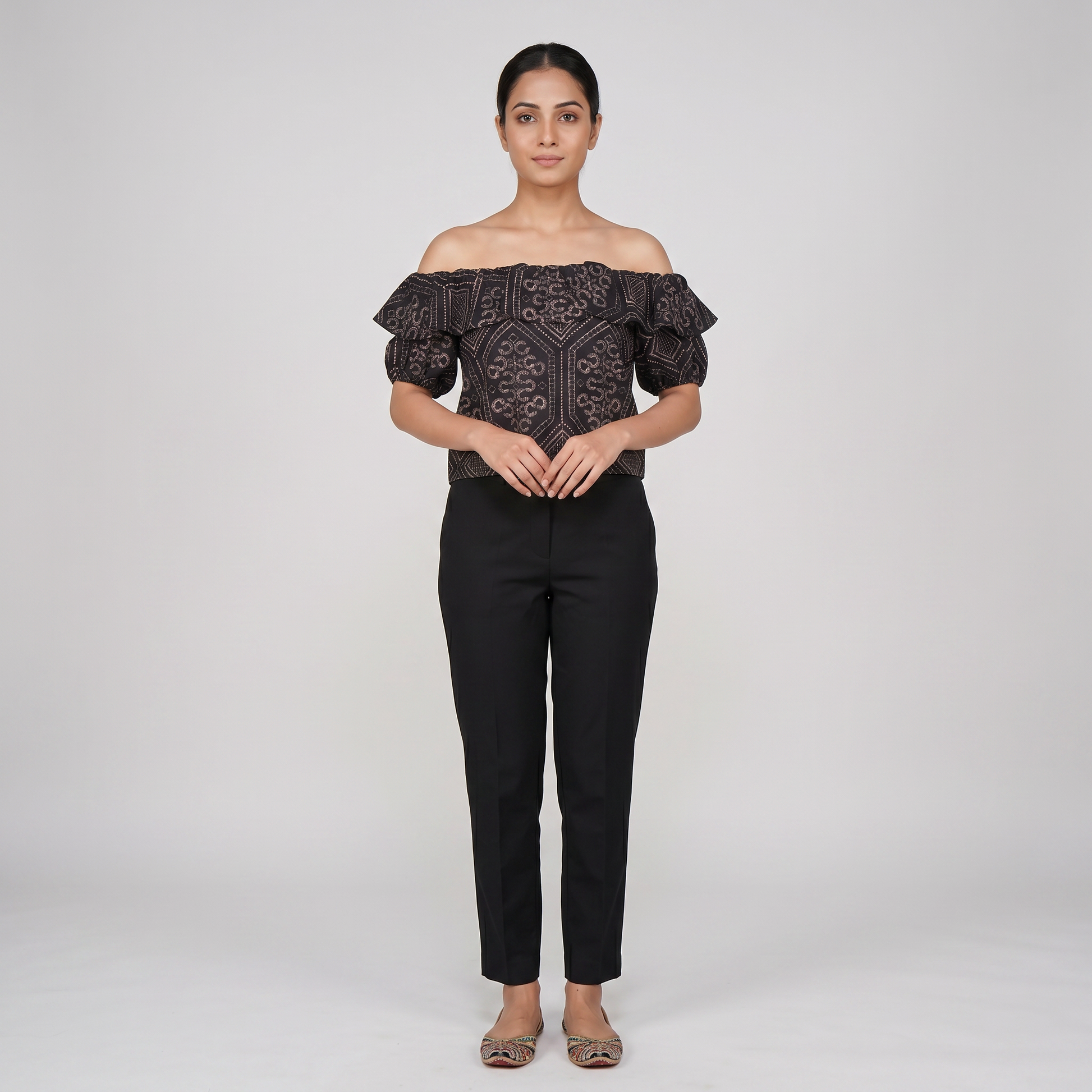 Printed Off Shoulder Top