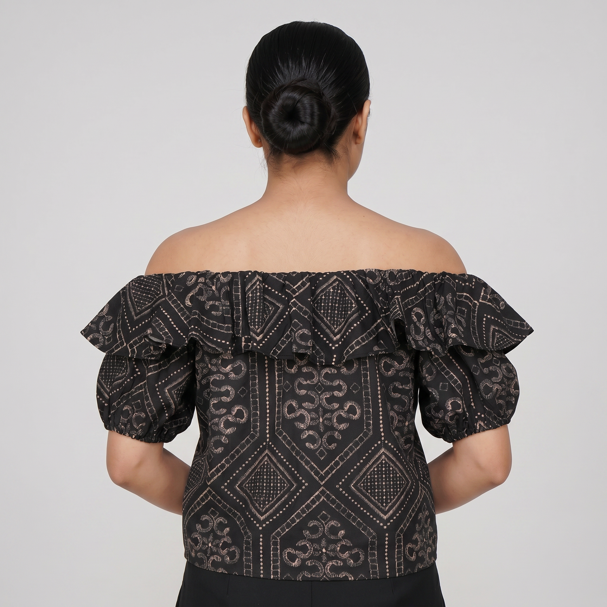 Printed Off Shoulder Top
