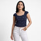 Embroidered Slim Fit Crop Top