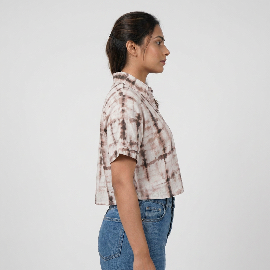 Printed Crop Shirt