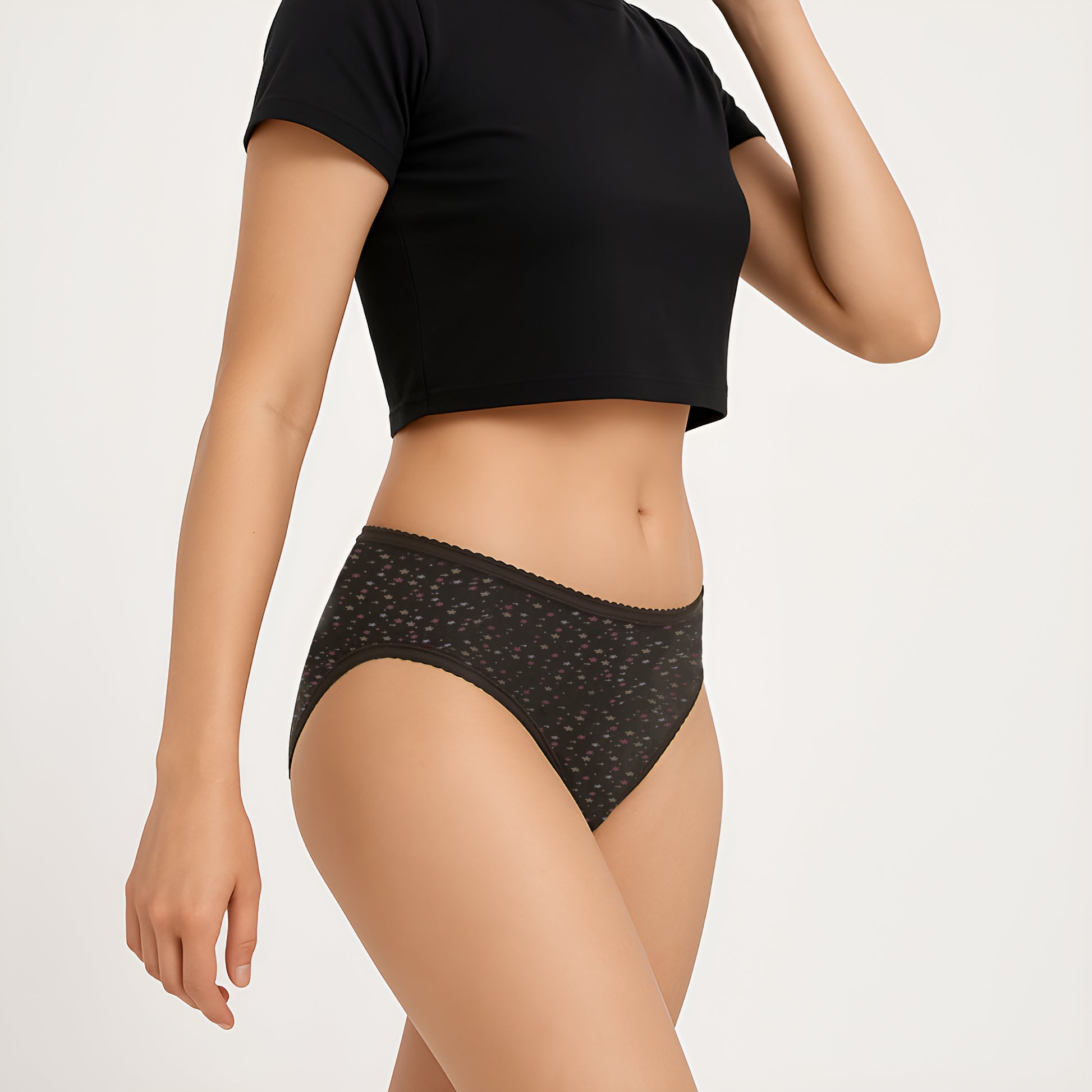 Printed Cotton Bikini Panties - Pack of 3