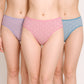 Printed Cotton High Leg Panties - Pack of 3