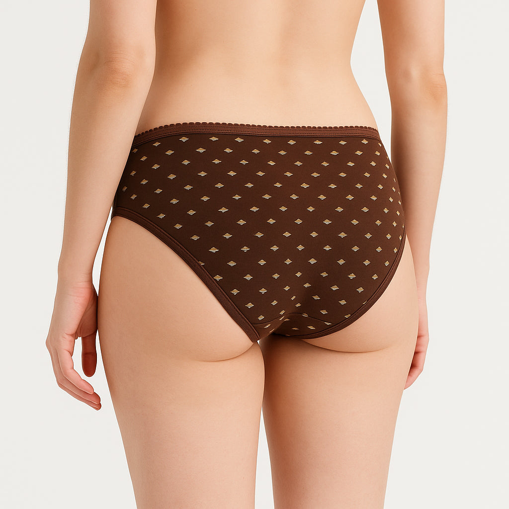Printed Cotton Bikini Panties - Pack of 3