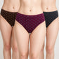 Printed Cotton Bikini Panties - Pack of 3