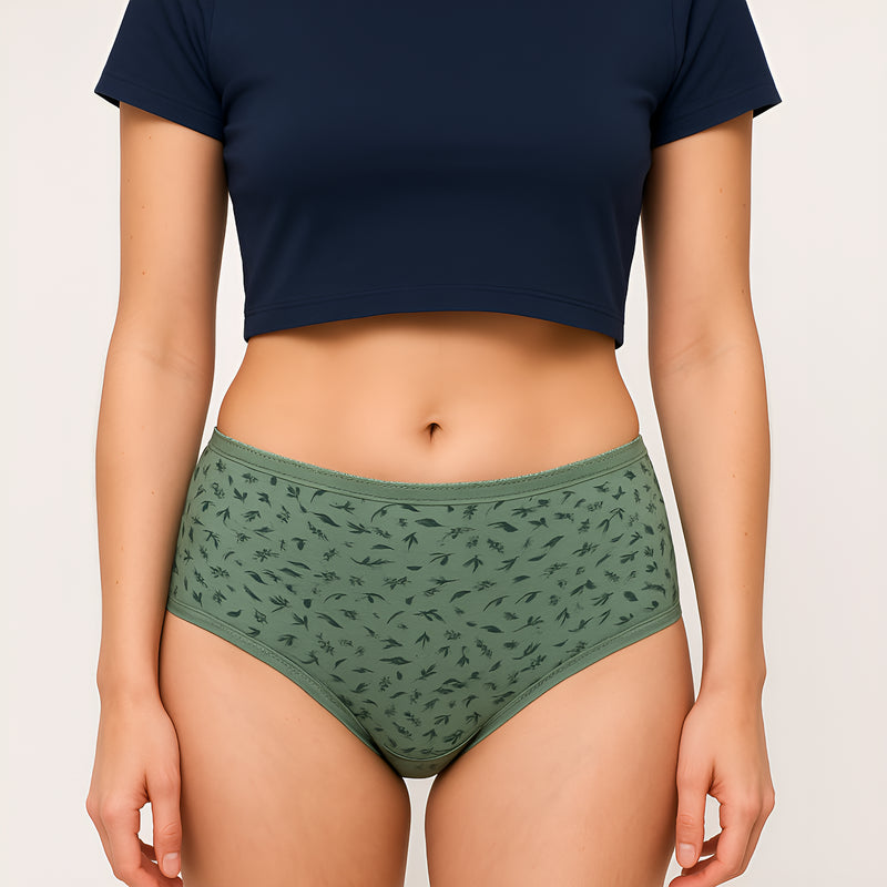 Printed Cotton Full Brief Panties - Pack of 3
