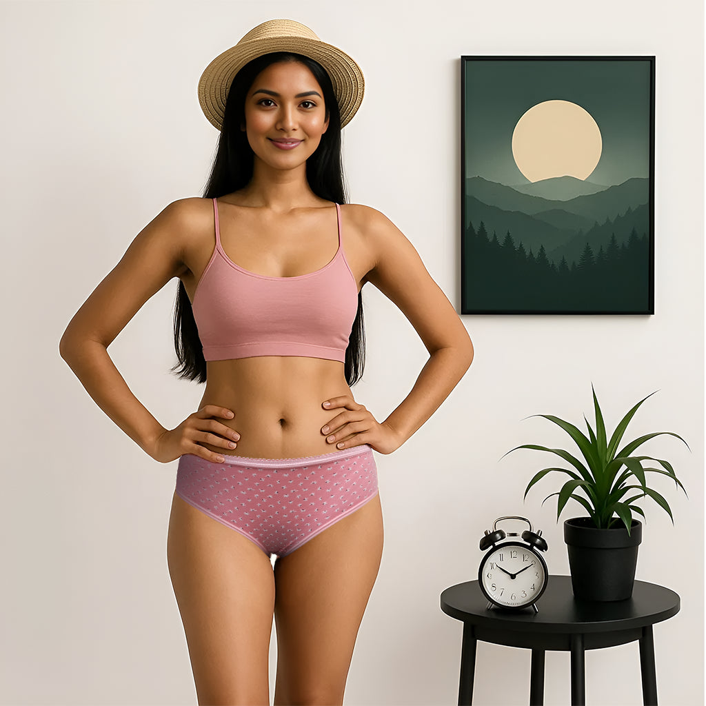 Printed Cotton Hipster Panties - Pack of 3