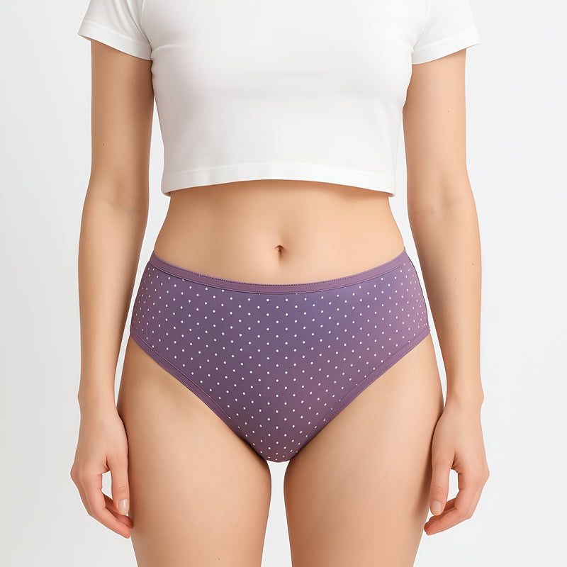 Buy - Printed High Leg Panties - Pack of 3 - Style Union