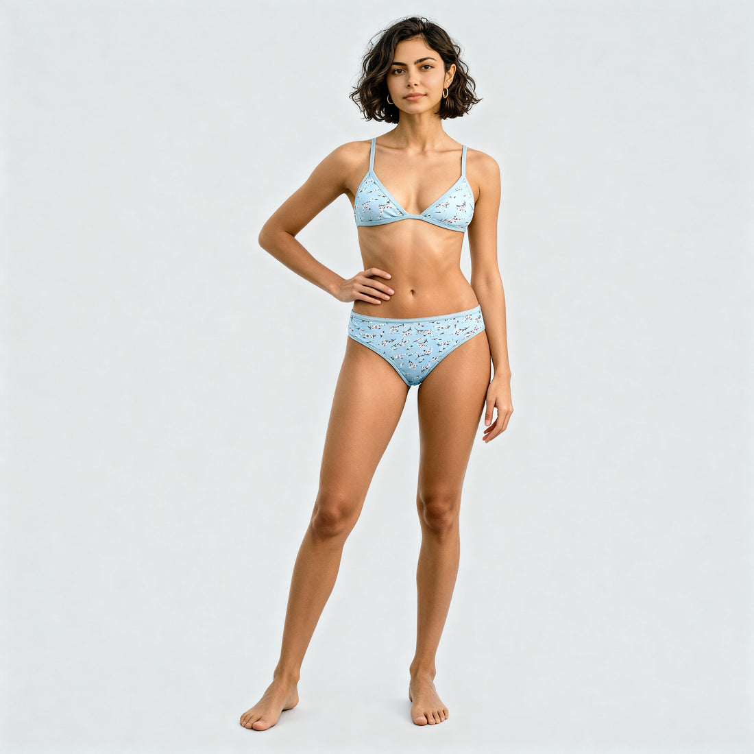 Cotton Solid Floral Printed Panties - Pack of 3 