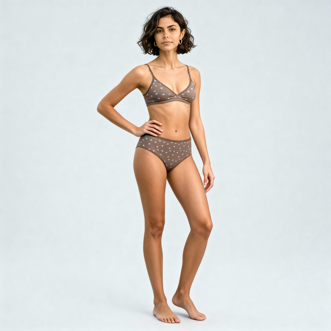 Soft and Comfy Heart Printed Hipster Panties - Pack of 3 