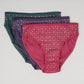 Low Rise Printed Bikini Panties - Pack of 3