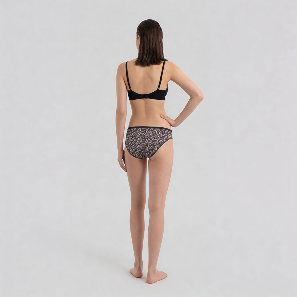 Cotton Abstract High Leg Bikini Panties - Pack of 3