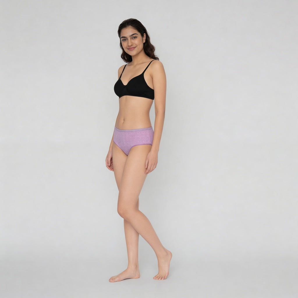 Cotton Abstract High Coverage Super Combed Panties - Pack of 3